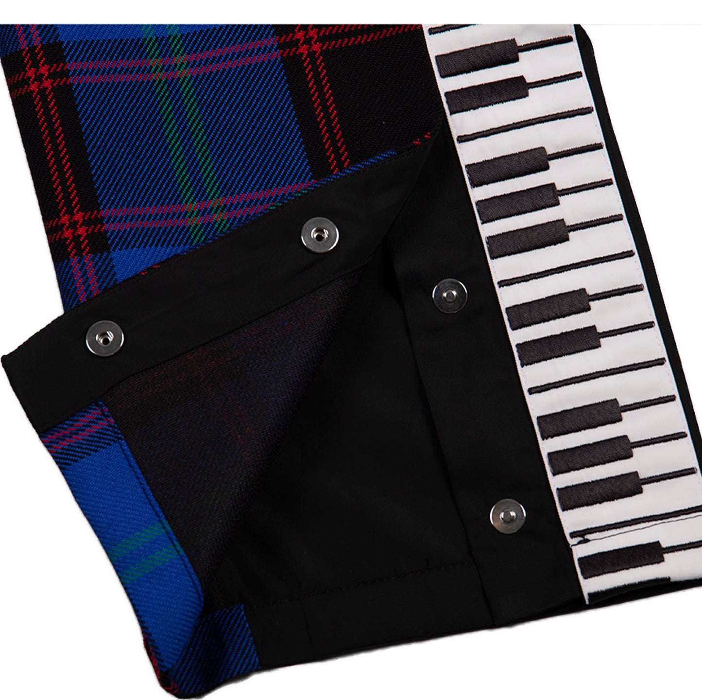 Just Don Piano Keys Sound Blue Plaid Pants
