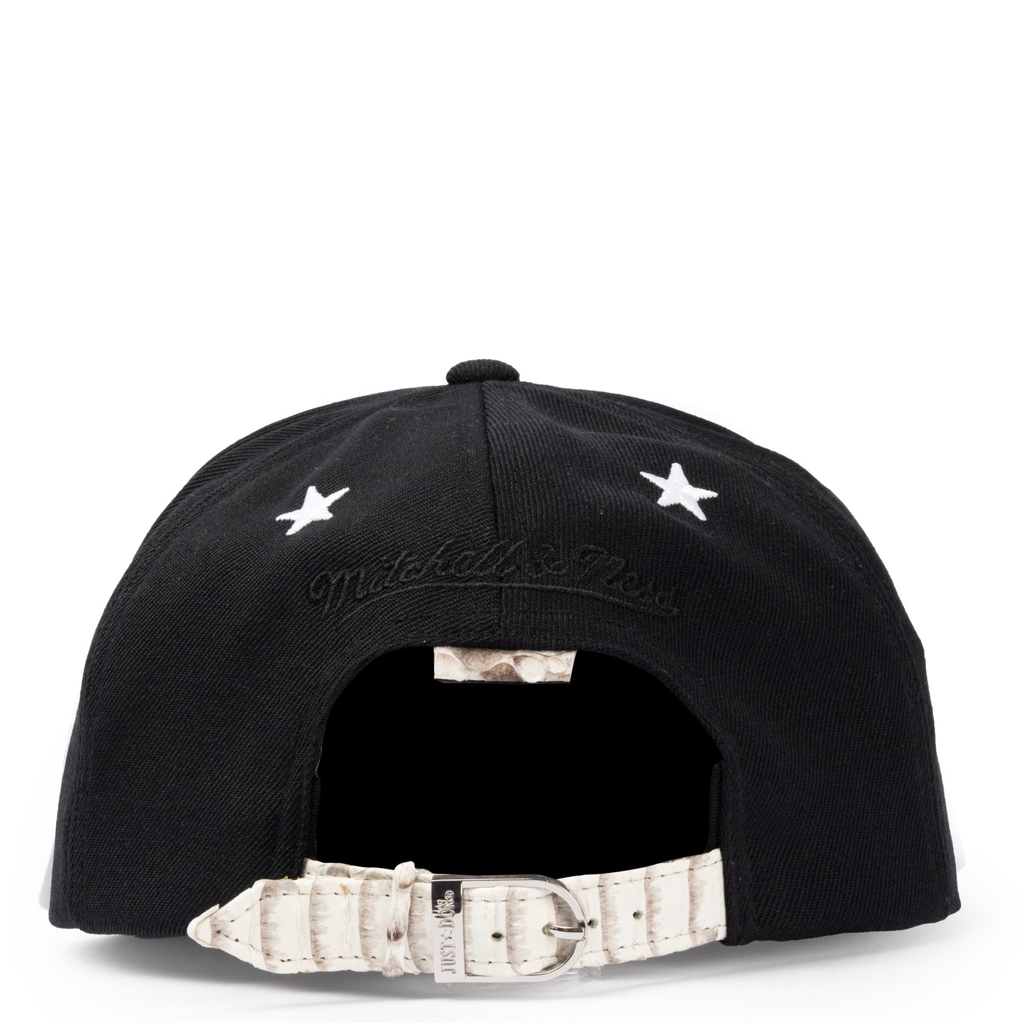 JUST DON WHITE STAR EYELETS PYTHON (BLACK-NATURAL-BLACK-SILVER)