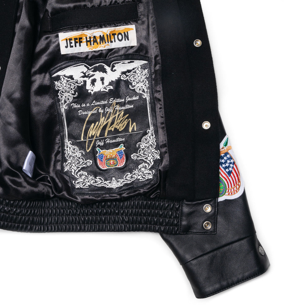 Jeff Hamilton Chicago Bulls Wool & Leather Jacket