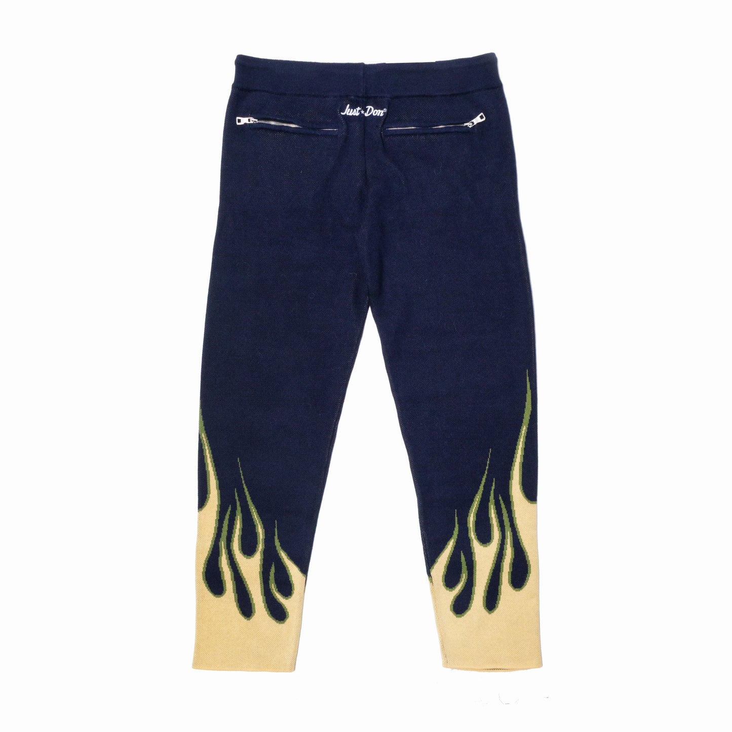 Just Don Flame Cashmere Pants (Navy/Yellow)