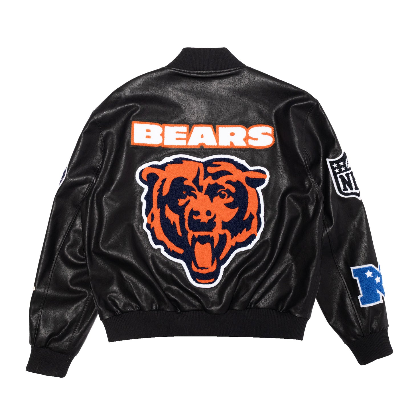 JEFF HAMILTON CHICAGO BEARS VEGAN LEATHER JACKET