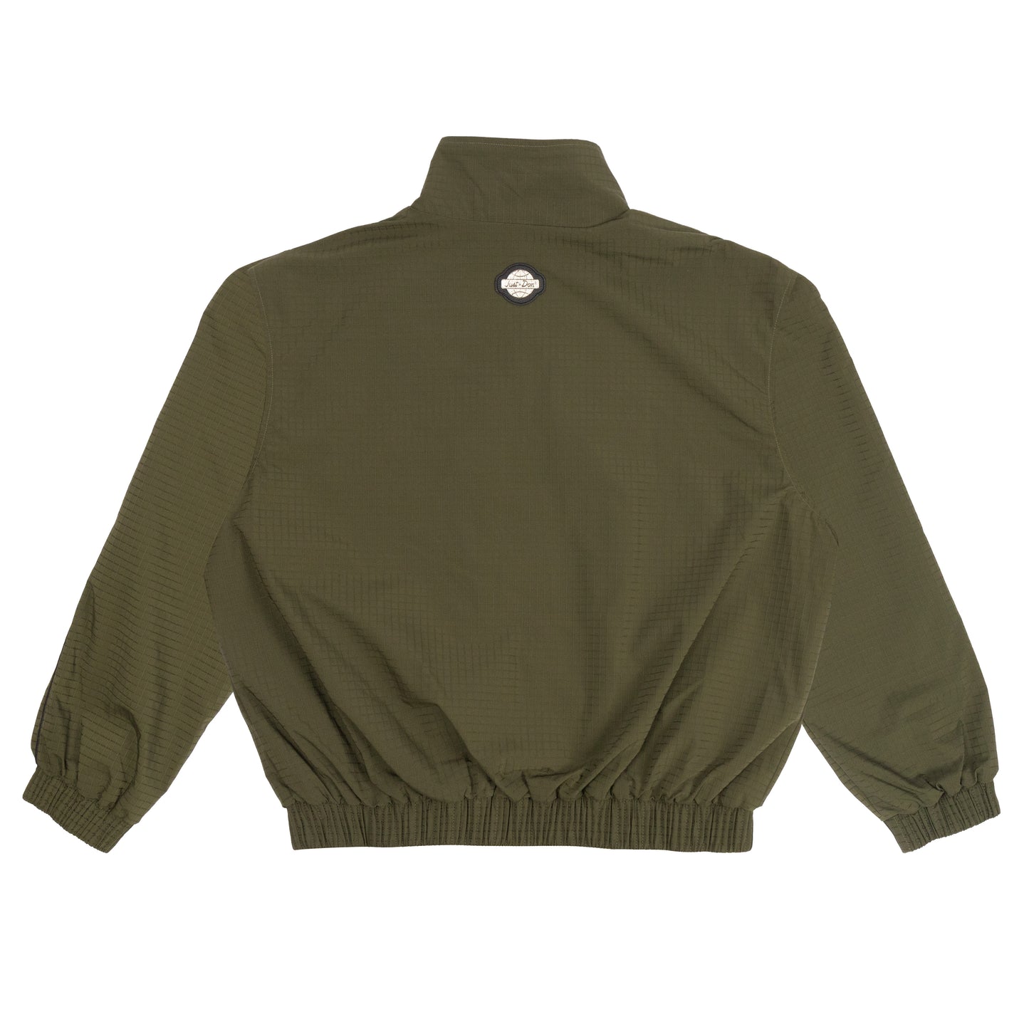JUST DON NYLON OLD ENGLISH TRACK JACKET(OLIVE)