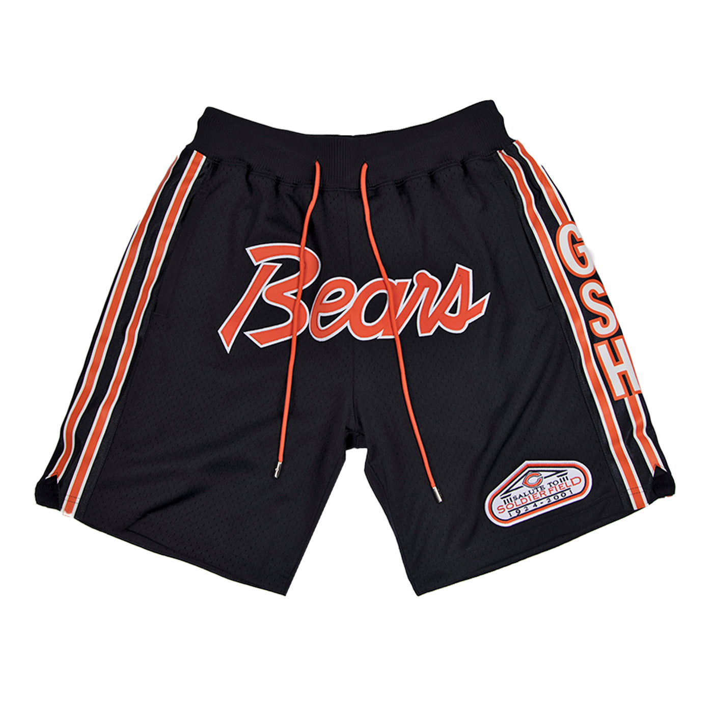 Just Don Throwback Chicago Bears Shorts - Navy/Orange, Size M by Sneaker Politics