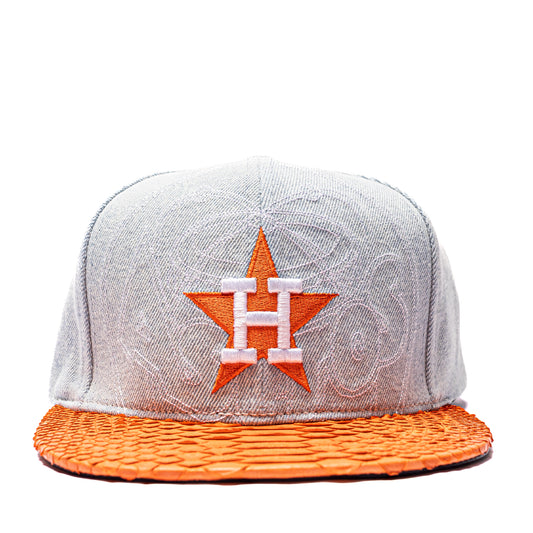 JUST DON HOUSTON ASTROS DENIM (ORANGE BRIM)