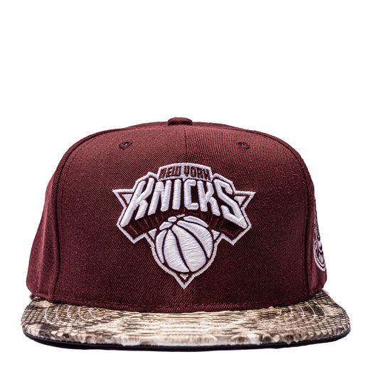 JUST DON NEW YORK KNICKS PYTHON (BURGUNDY-NATURAL BRIM)