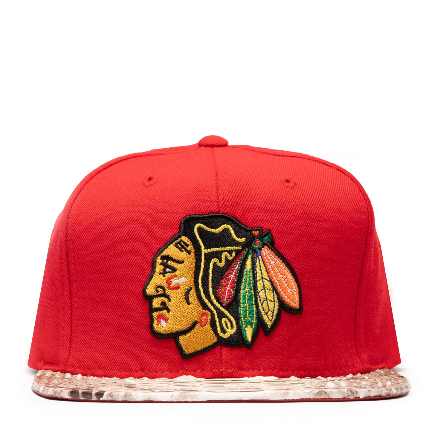 JUST DON CHICAGO BLACKHAWKS PYTHON (RED-NATURAL BRIM)