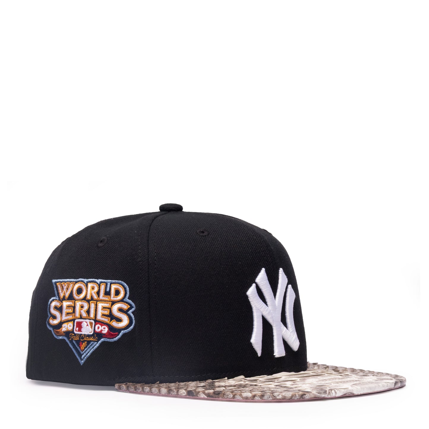 JUST DON NEW YORK YANKEES PYTHON PINK BOTTOM (NAVY-NATURAL-PINK-GOLD)