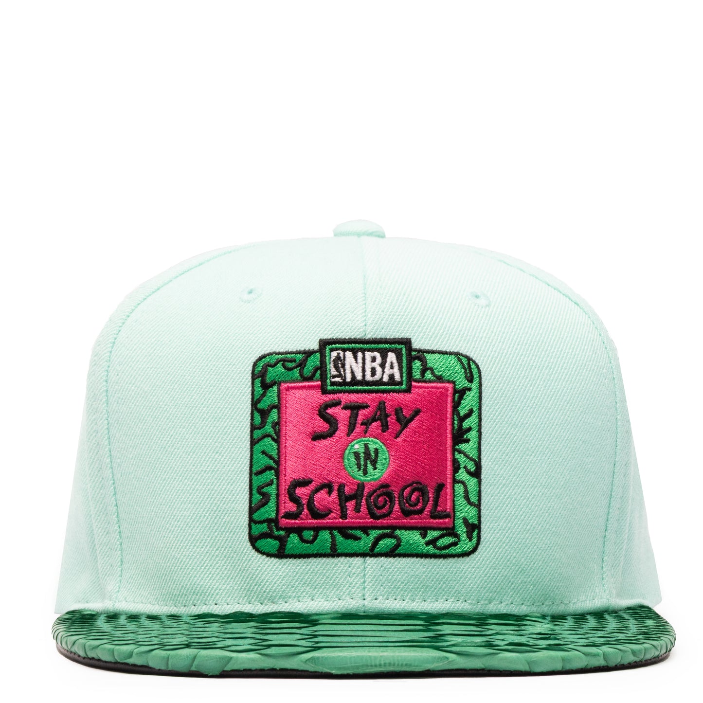 JUST DON NBA STAY IN SCHOOL PYTHON (TEAL-GREEN BRIM)