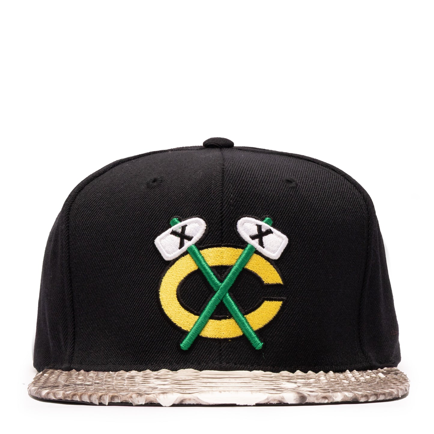 JUST DON CHICAGO BLACKHAWKS PYTHON (BLACK-NATURAL BRIM)