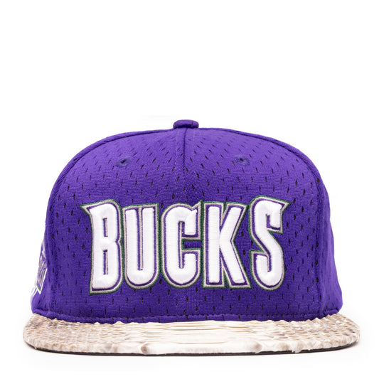 Just Don Jersey Mesh Milwaukee Bucks Python (Purple-Natural Brim)