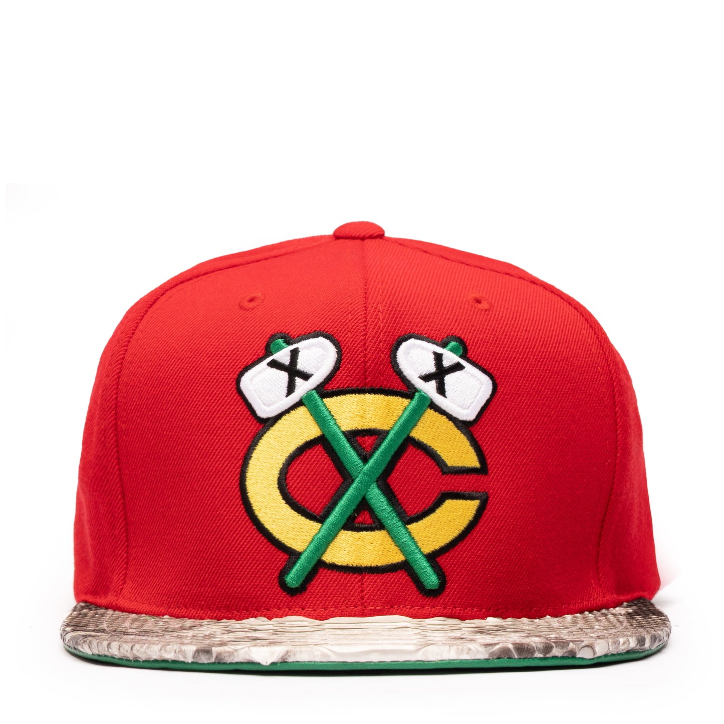 JUST DON CHICAGO BLACKHAWKS BIG LOGO PYHTON (RED-NATURAL-GREEN-GOLD)