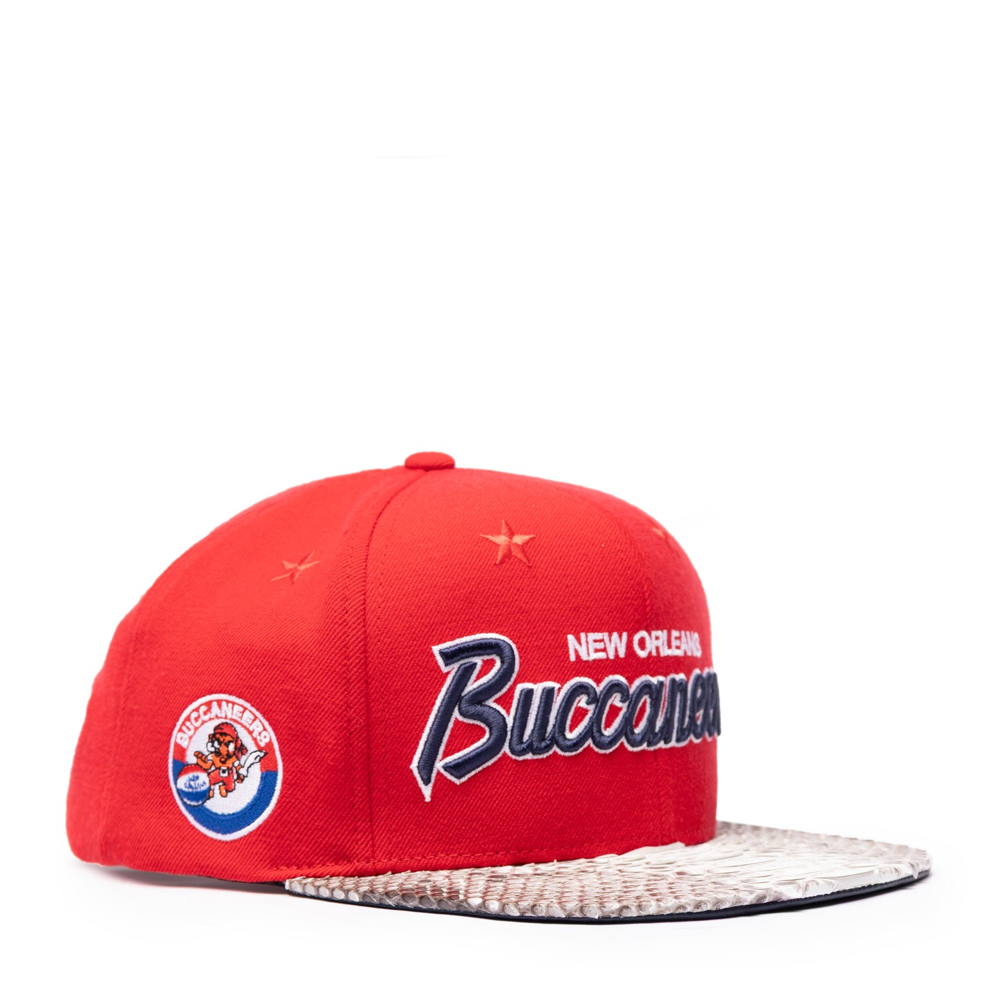 JUST DON NEW ORLEANS BUCCANEERS PYTHON (RED-NATURAL-NAVY-SILVER)