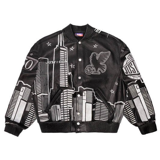 Just Don Hero Leather Varsity Jacket