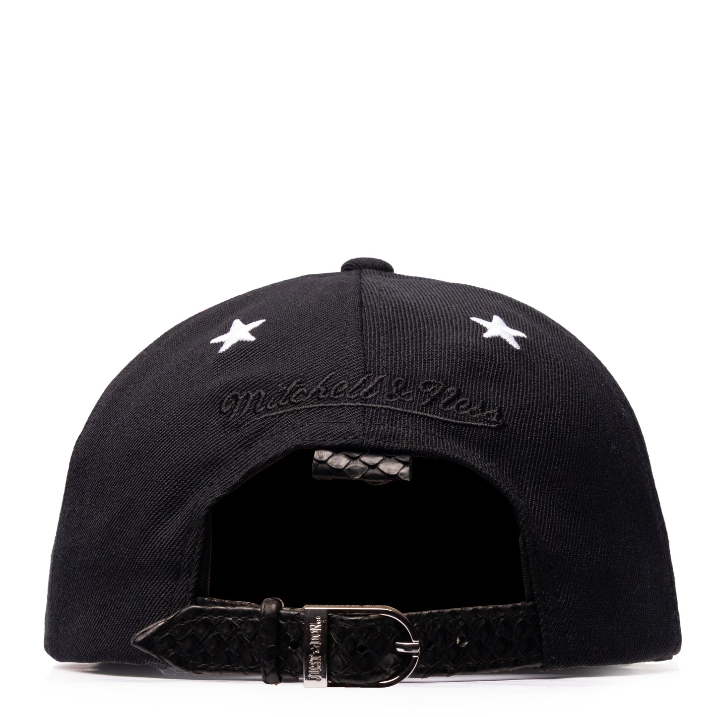 JUST DON WHITE STAR EYELETS PYTHON (BLACK-BLACK-BLACK-SILVER)