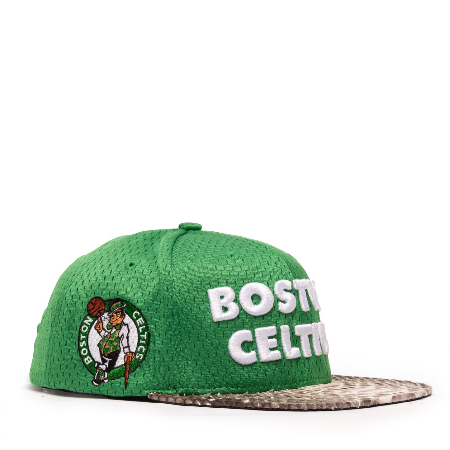 JUST DON BOSTON CELTICS JERSEY PYTHON (GREEN-NATURAL BRIM)