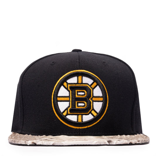 JUST DON BOSTON BRUINS (BLACK-NATURAL BRIM) (SILVER BUCKLE)