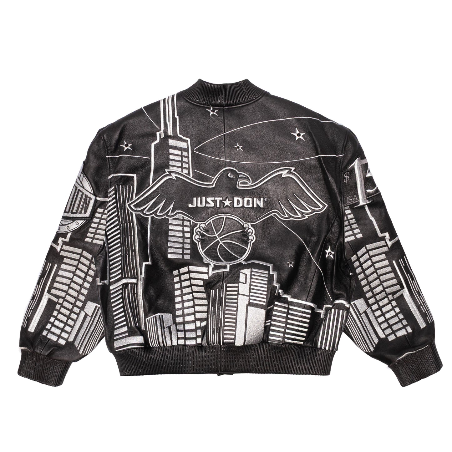 Just Don Hero Leather Varsity Jacket