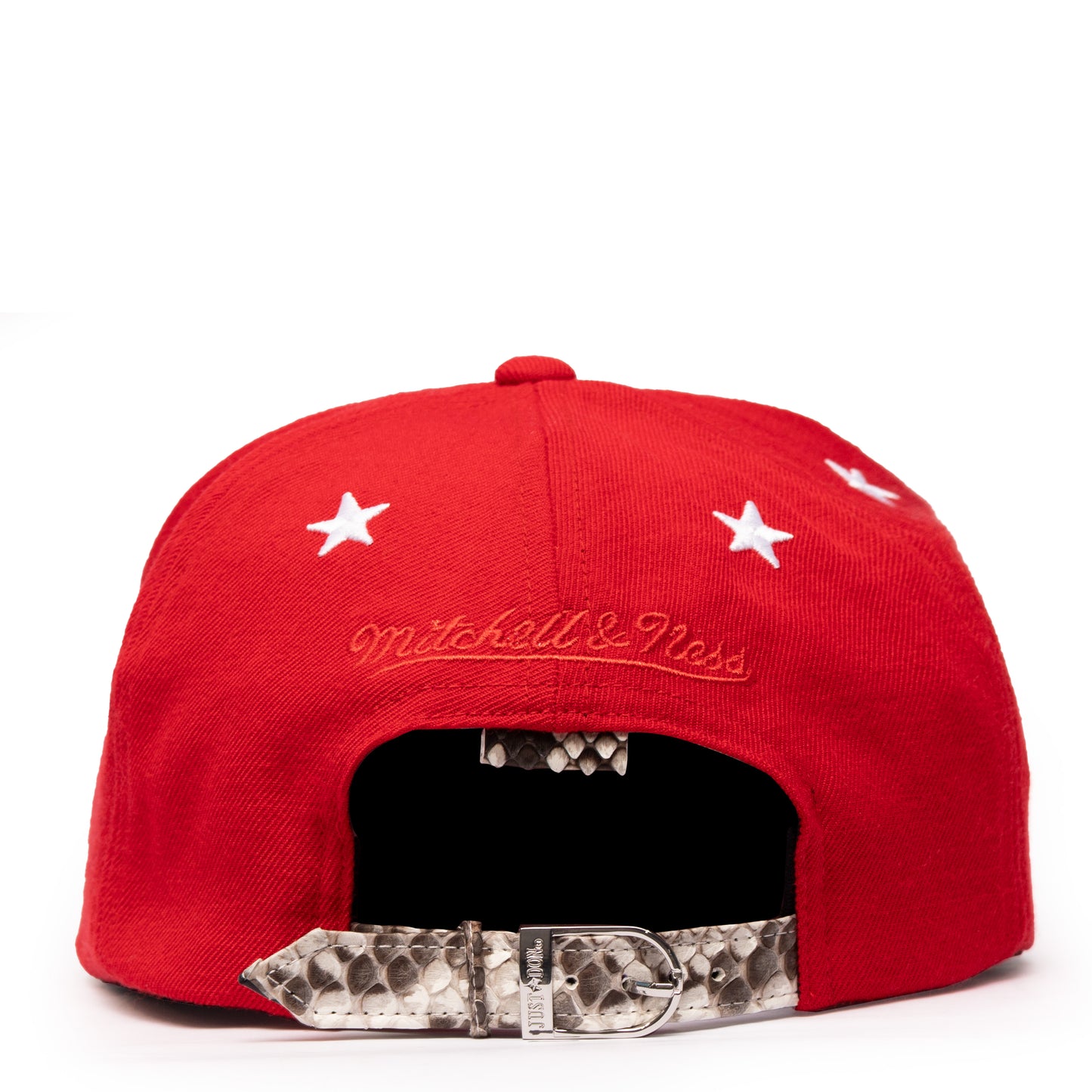 JUST DON WHITE STAR EYELETS PYTHON (RED-NATURAL-RED-SILVER)