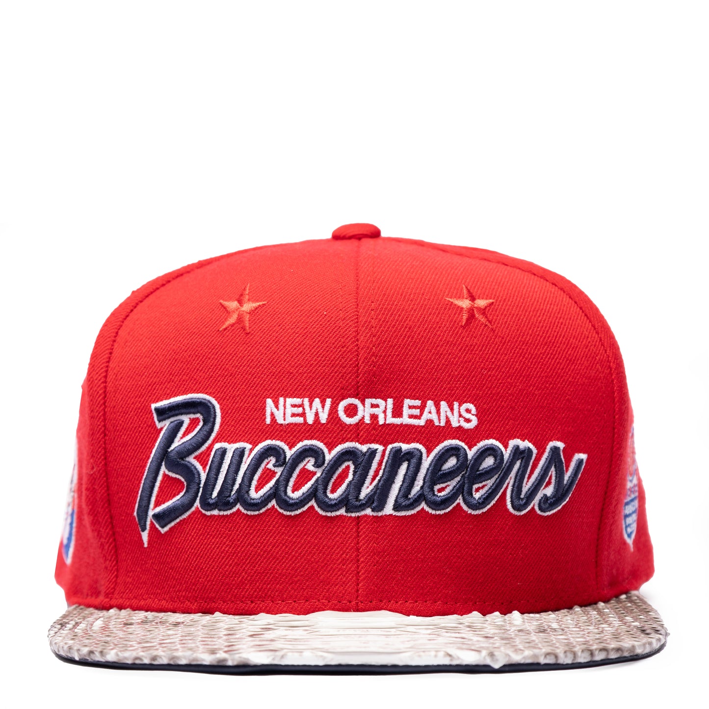 JUST DON NEW ORLEANS BUCCANEERS PYTHON (RED-NATURAL-NAVY-SILVER)