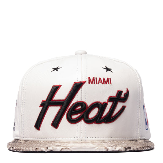 JUST DON MIAMI HEAT LEATHER PYTHON (WHITE-NATURAL)