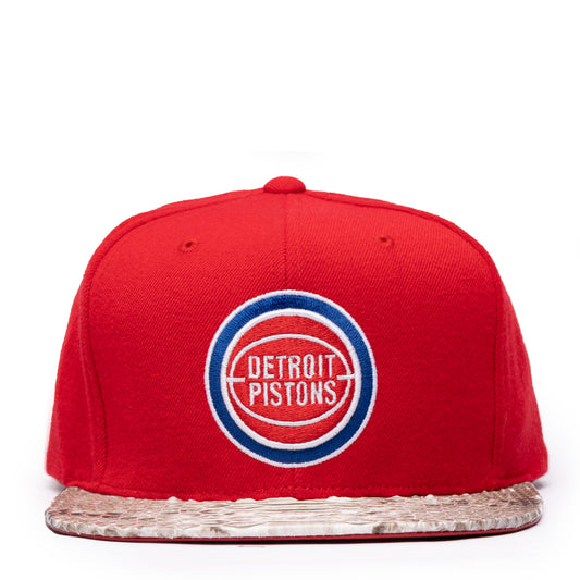 JUST DON DETROIT PISTONS (RED-NATURAL BRIM)(79-96 logo)