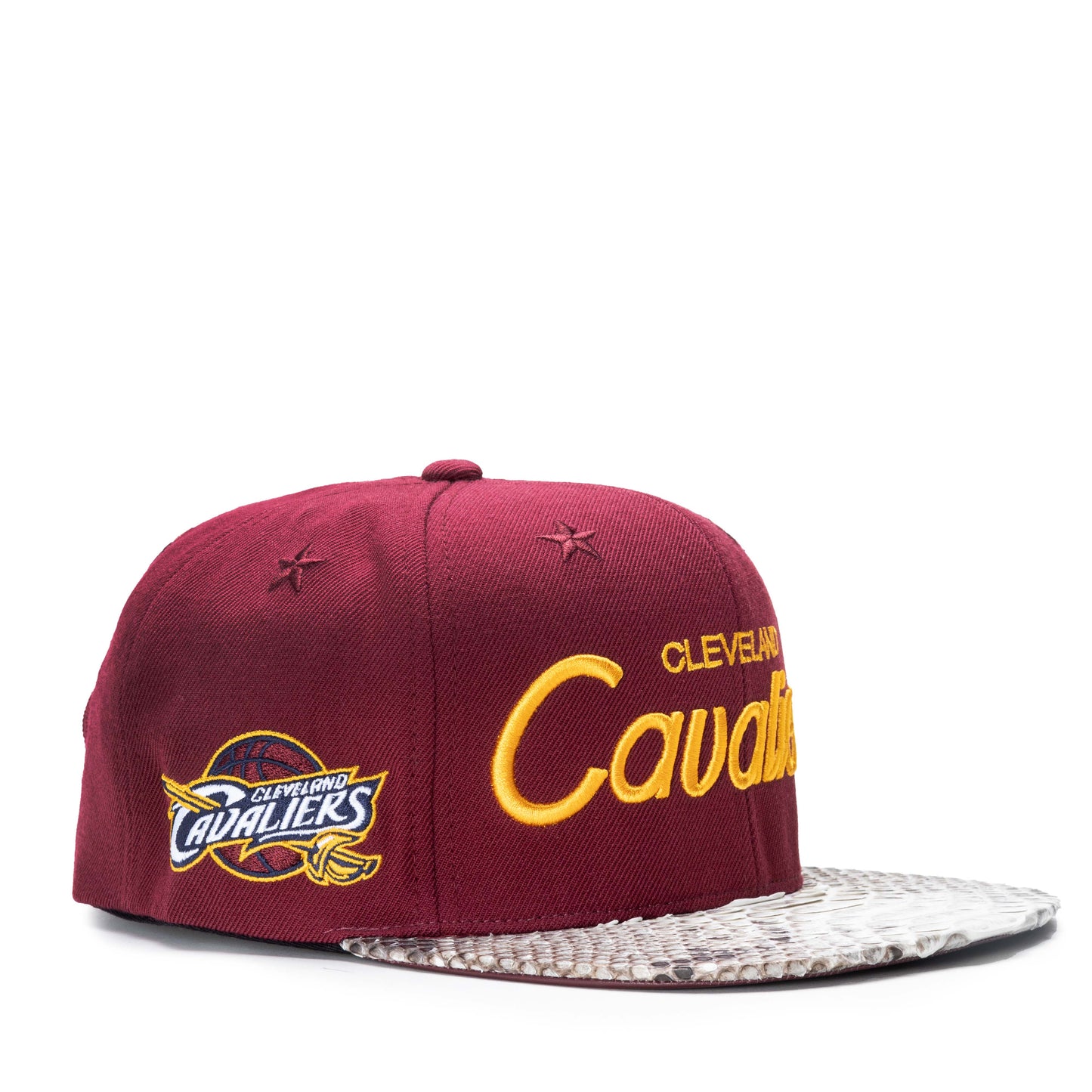 Just Don Cleveland Cavaliers Script Maroon Hat (Natural Brim)