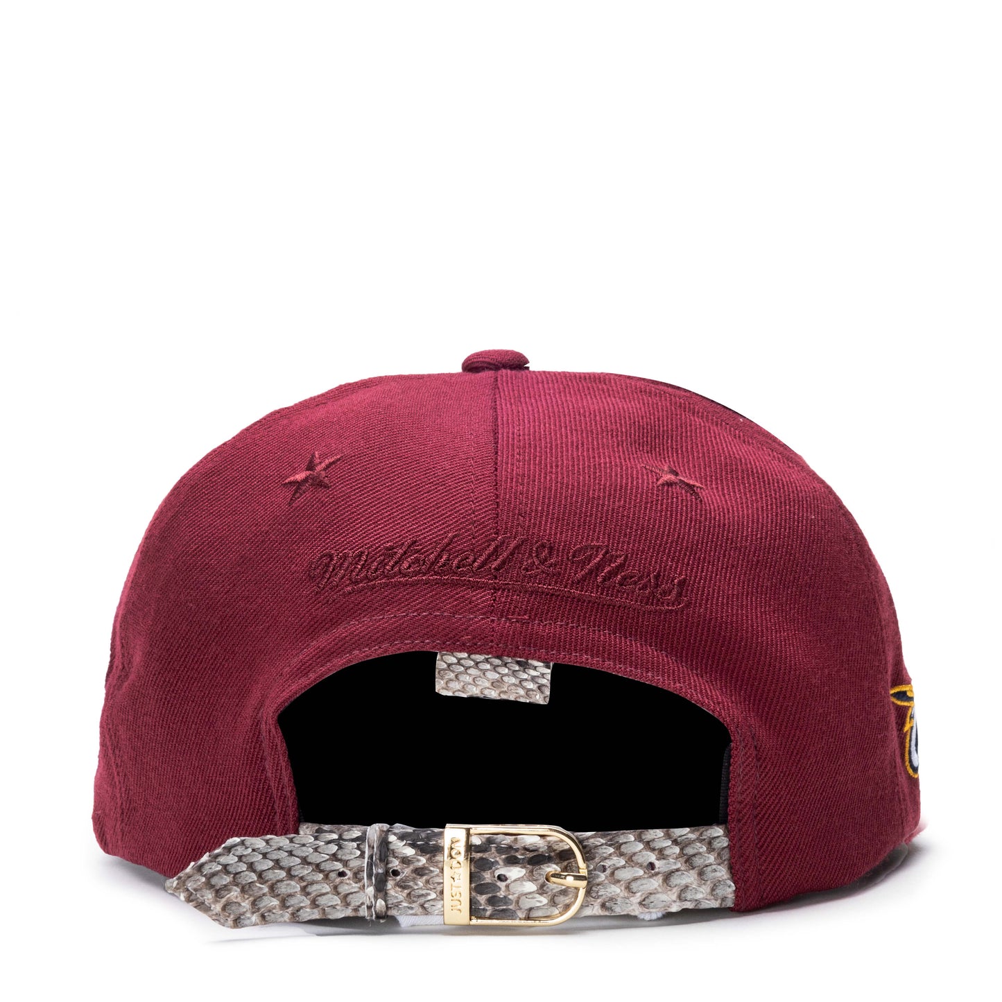 Just Don Cleveland Cavaliers Script Maroon Hat (Natural Brim)