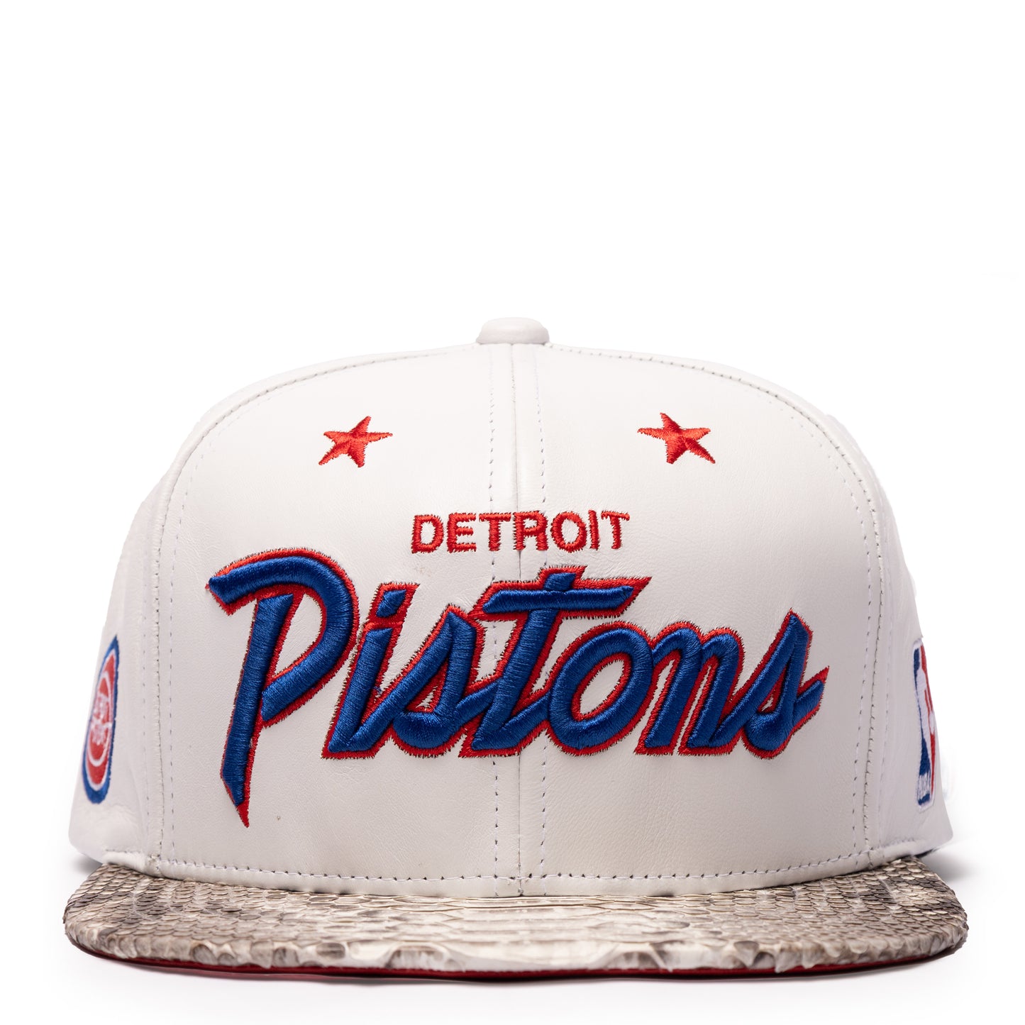 JUST DON DETROIT PISTONS LEATHER PYTHON(WHITE-NATURAL-RED-SILVER)
