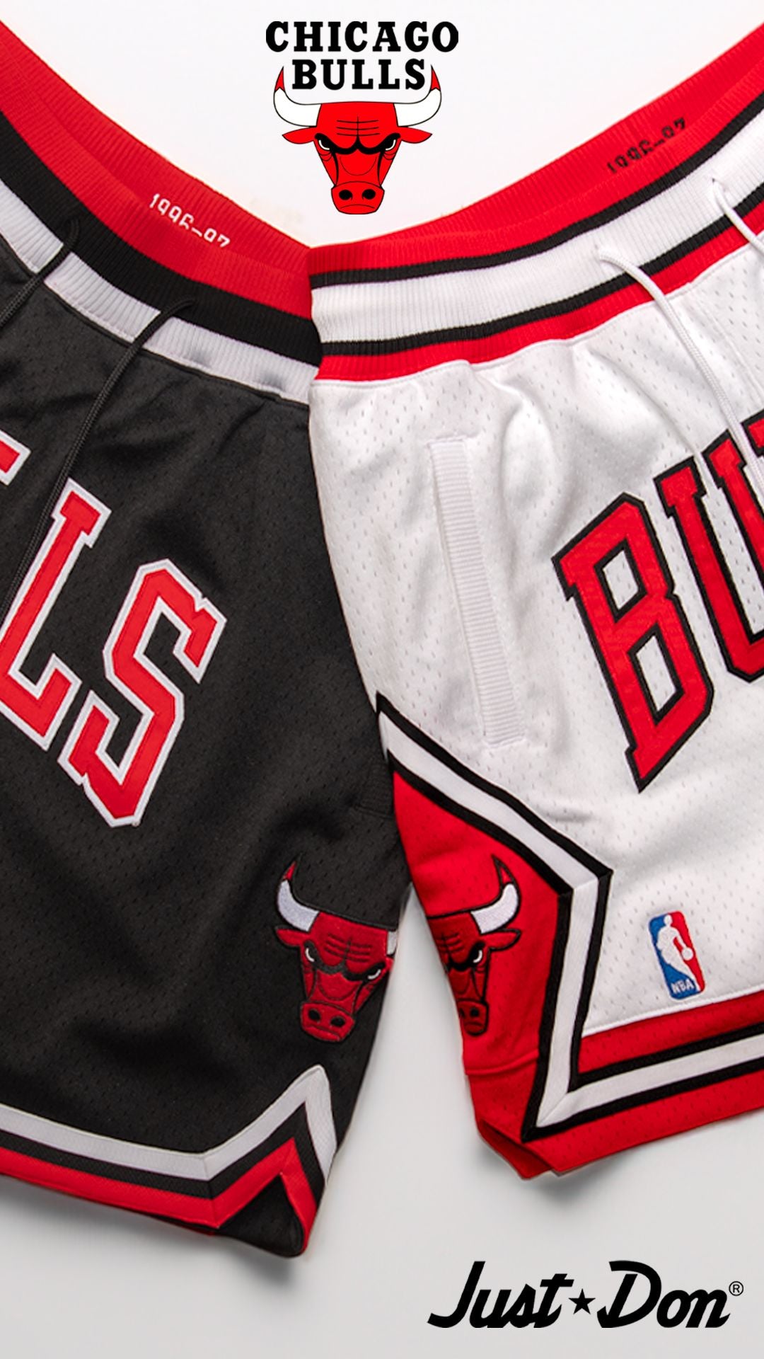 Mitchell & Ness NBA JUST DON BEGINNING & END CHICAGO BULLS SHORTS