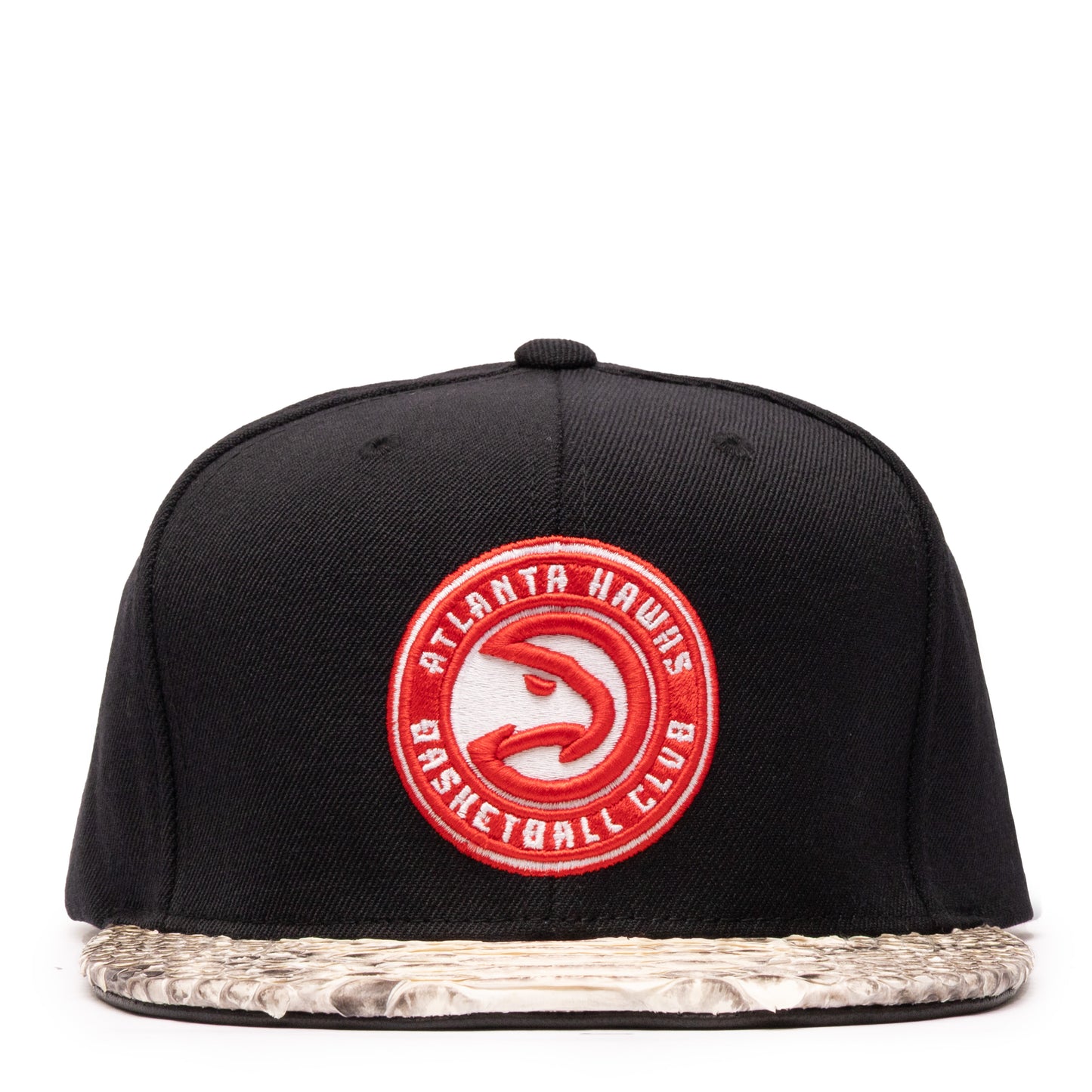 JUST DON ATLANTA HAWKS OG LOGO PYTHON (BLACK-NATURAL BRIM)