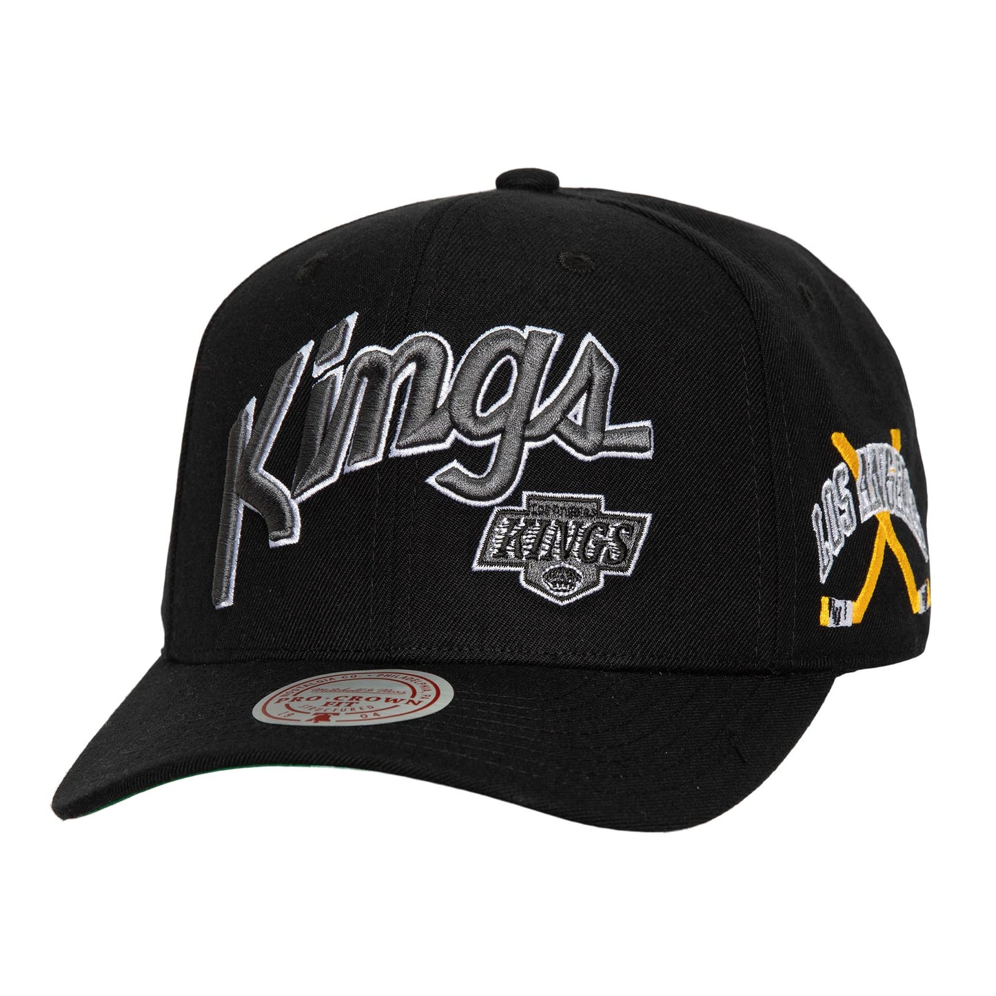 Just Don NHL Wave Script Pro Crown Strapback Hat Los Angeles Kings