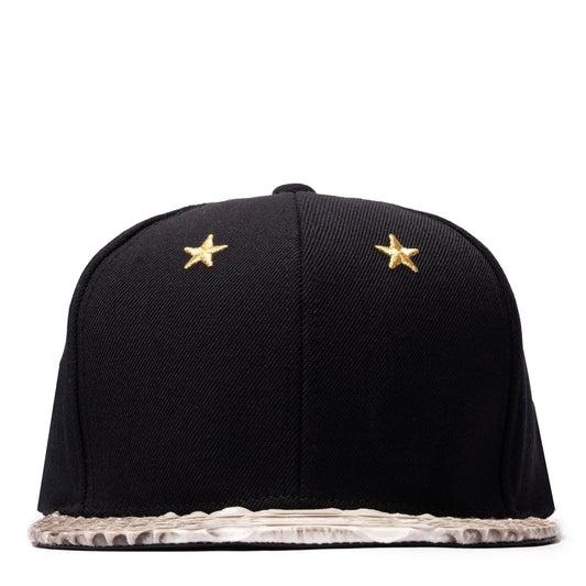 JUST DON GOLD STAR EYELETS PYTHON (BLACK-NATURAL-BLACK-GOLD)