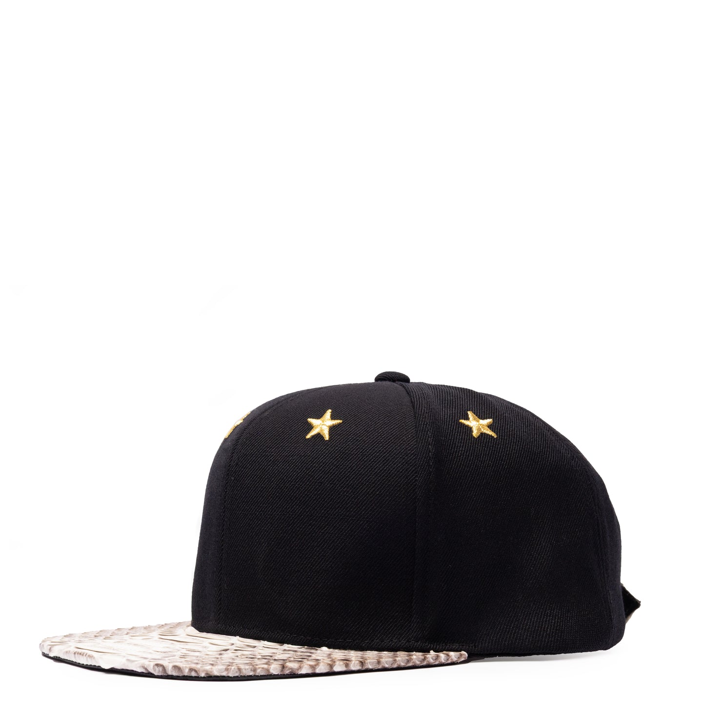 JUST DON GOLD STAR EYELETS PYTHON (BLACK-NATURAL-BLACK-GOLD)