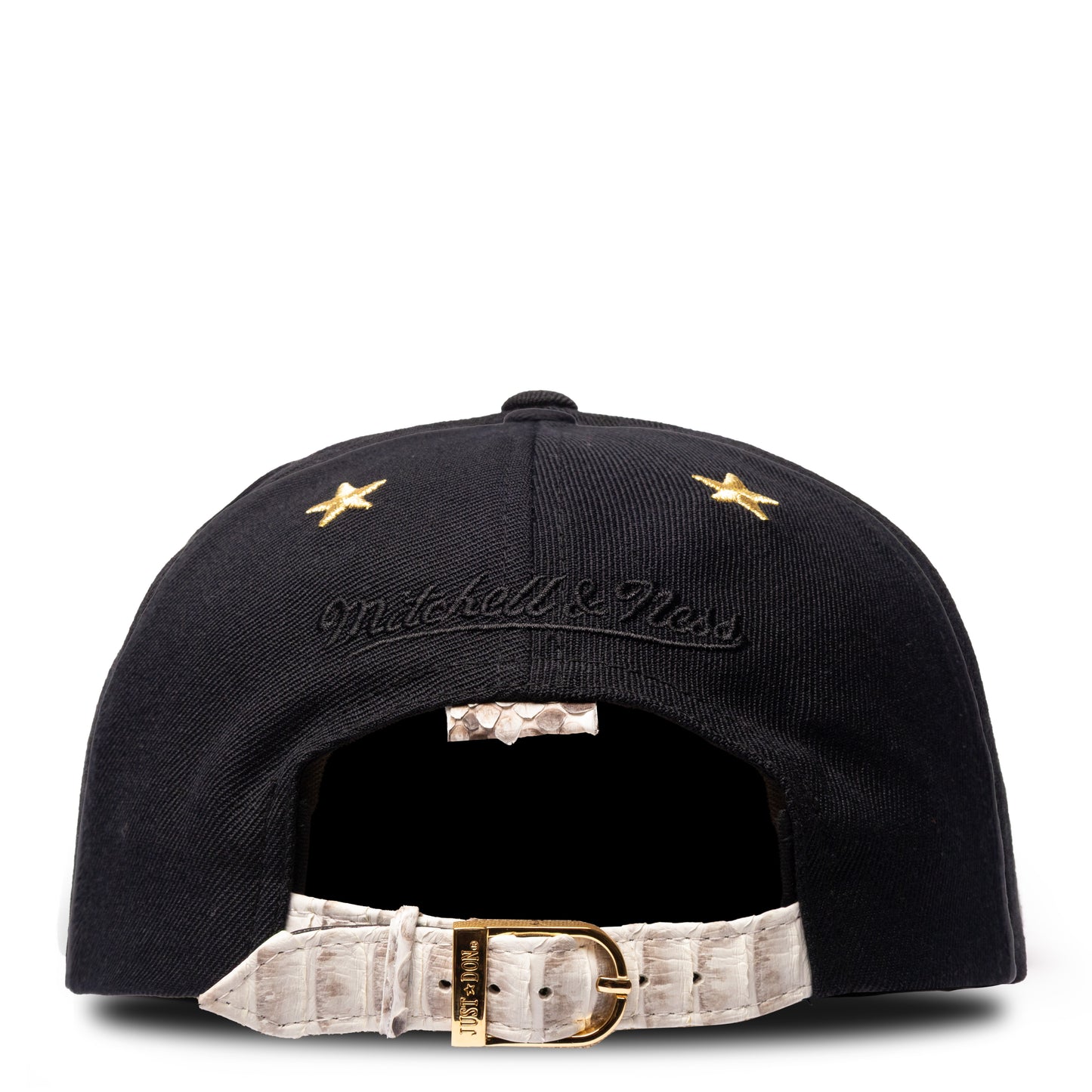 JUST DON GOLD STAR EYELETS PYTHON (BLACK-NATURAL-BLACK-GOLD)