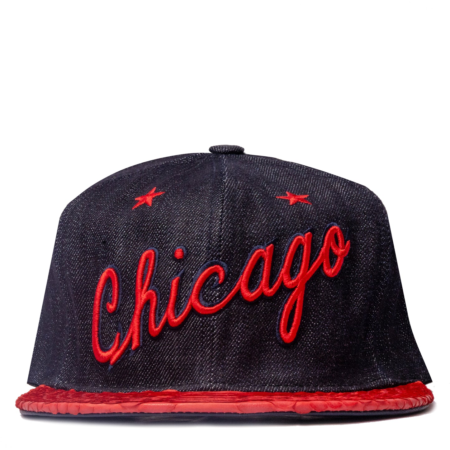 JUST DON CHICAGO BULLS SALVAGE DENIM PYTHON (NAVY-RED-NAVY-SILVER)