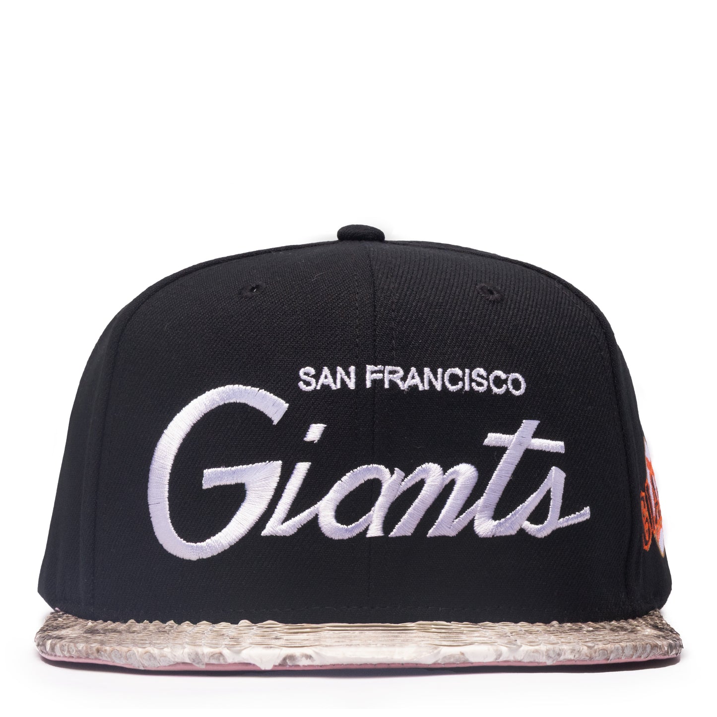 JUST DON SAN FRANCISCO GIANTS PYTHON PINK BOTTOM (BLACK-NATURAL-PINK-SILVER)