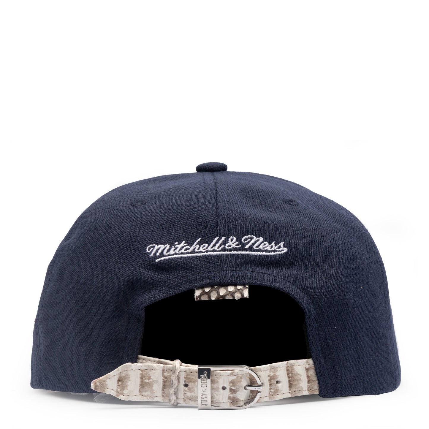 JUST DON NEW YORK YANKEES SCRIPT PYTHON PINK BOTTOM (NAVY-NATURAL-PINK-GOLD)