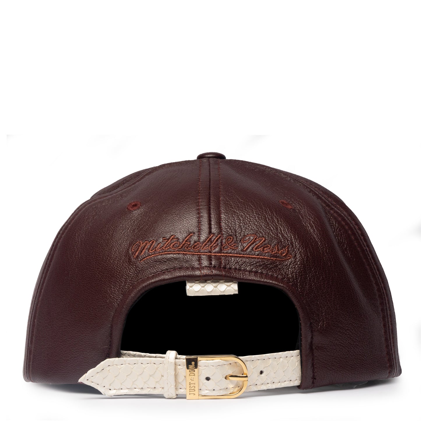 JUST DON NEW YORK LEATHER PYTHON (BURGUNDY-PEARL-BURGUNDY-GOLD)