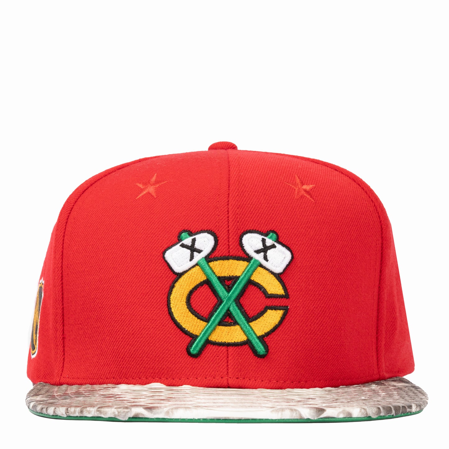 JUST DON CHICAGO BLACKHAWKS LOGO (RED-NATURAL-GREEN-GOLD)