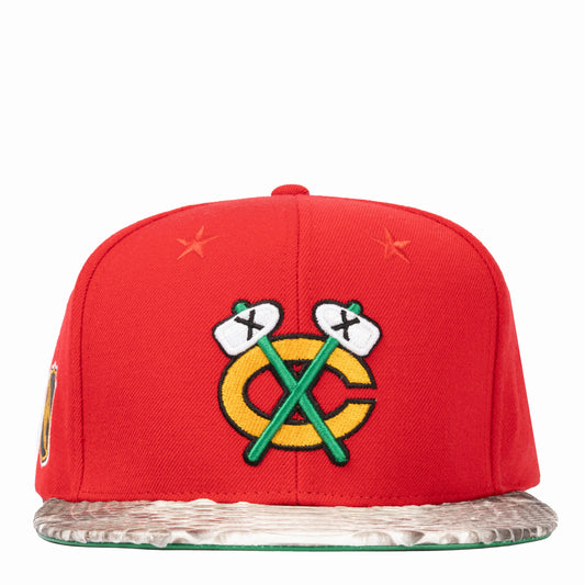 JUST DON CHICAGO BLACKHAWKS LOGO (RED-NATURAL-GREEN-GOLD)