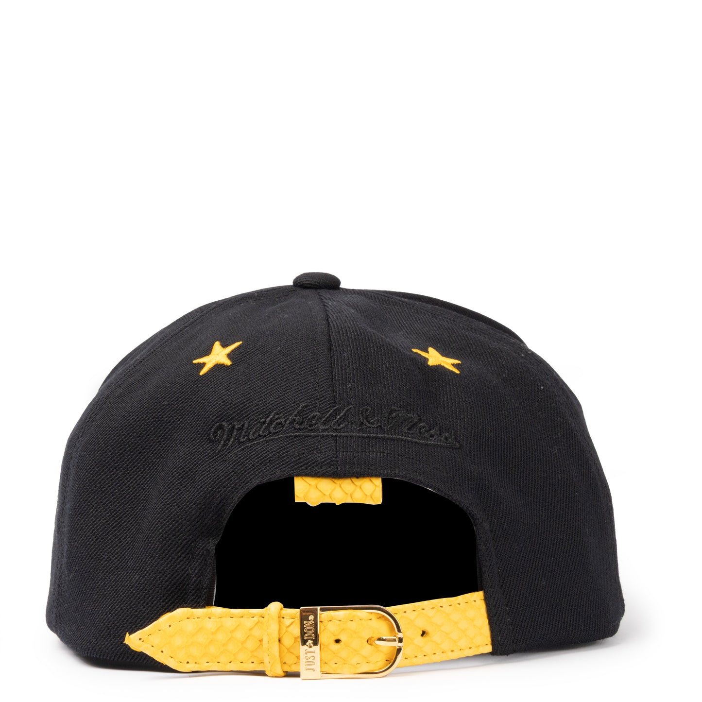 JUST DON YELLOW STAR EYELETS PYTHON (BLACK-YELLOW-BLACK-GOLD)