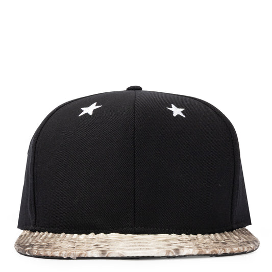 JUST DON WHITE STAR EYELETS PYTHON (BLACK-NATURAL-BLACK-SILVER)
