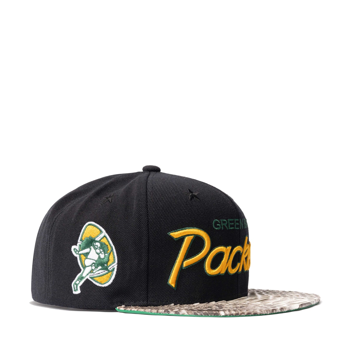 JUST DON GREEN BAY PACKERS PYTHON (BLACK-NATURAL -GREEN-GOLD)