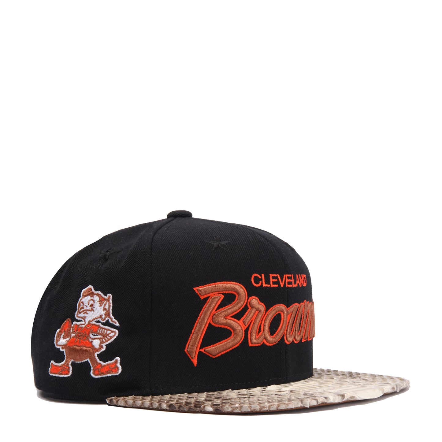 JUST DON CLEVELAND BROWNS PYTHON (BLACK-NATURAL-BROWN-SILVER)