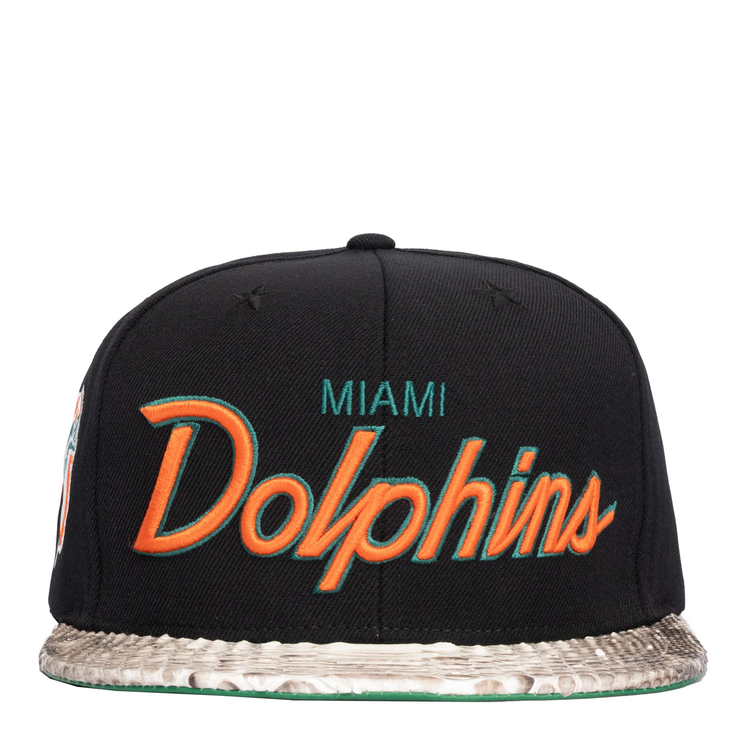 JUST DON MIAMI DOLPHINS PYTHON (BLACK-NATURAL-GREEN-GOLD)