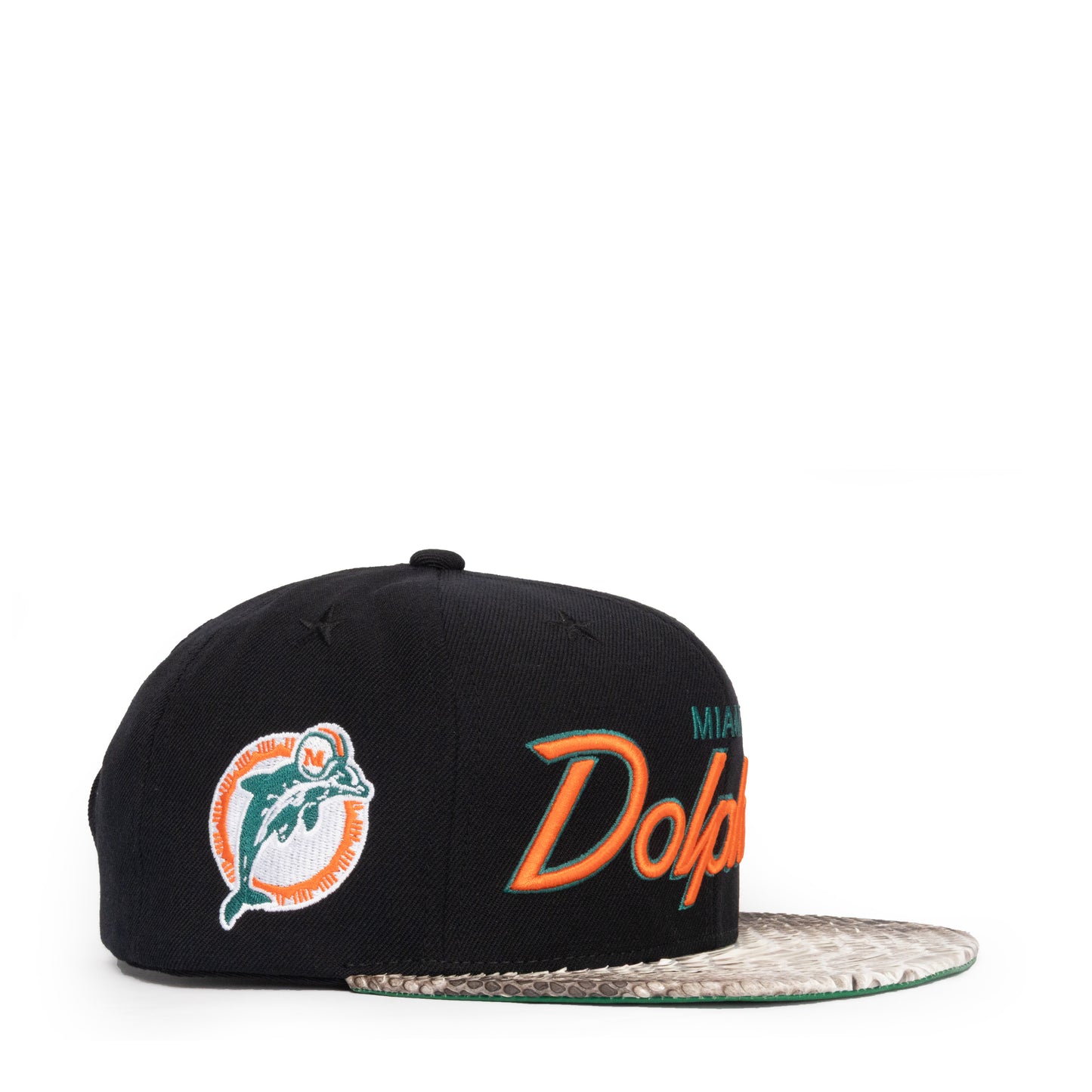JUST DON MIAMI DOLPHINS PYTHON (BLACK-NATURAL-GREEN-GOLD)