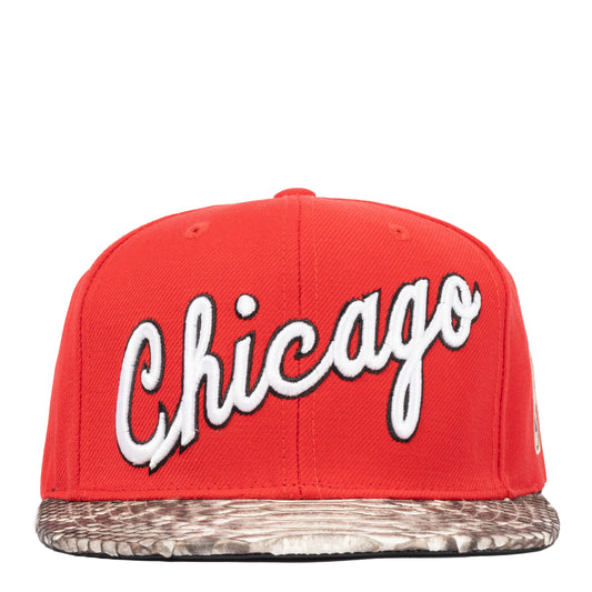 JUST DON CHICAGO BULL “CURSIVE” PYTHON (RED-NATURAL-BLACK-GOLD)