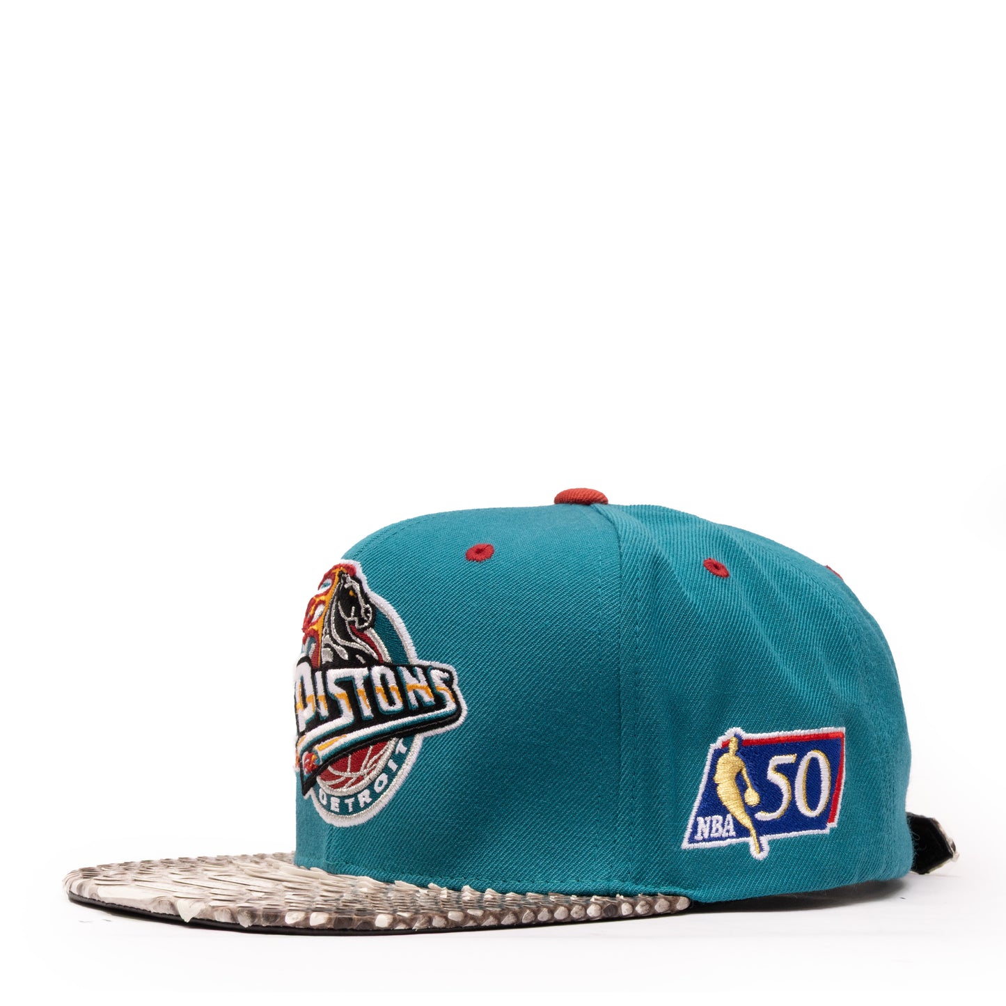 JUST DON DETROIT PISTONS 50th (TEAL-NATURAL BRIM)