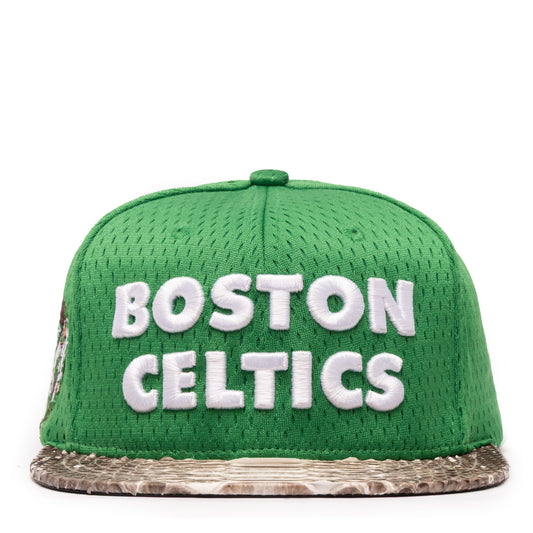 JUST DON BOSTON CELTICS JERSEY PYTHON (GREEN-NATURAL BRIM)