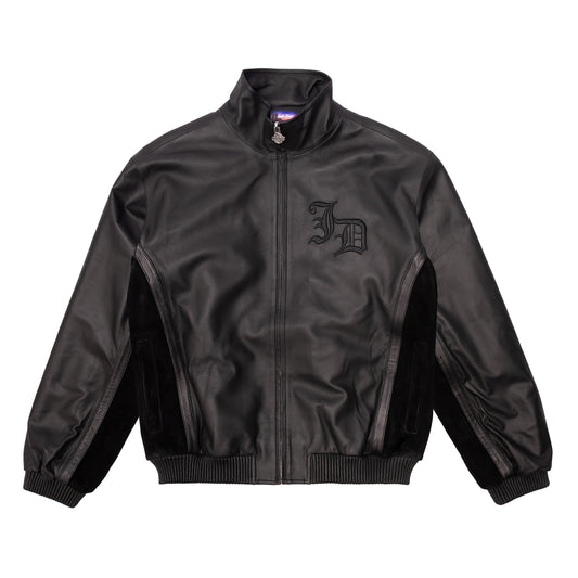 Just Don Leather Track Jacket